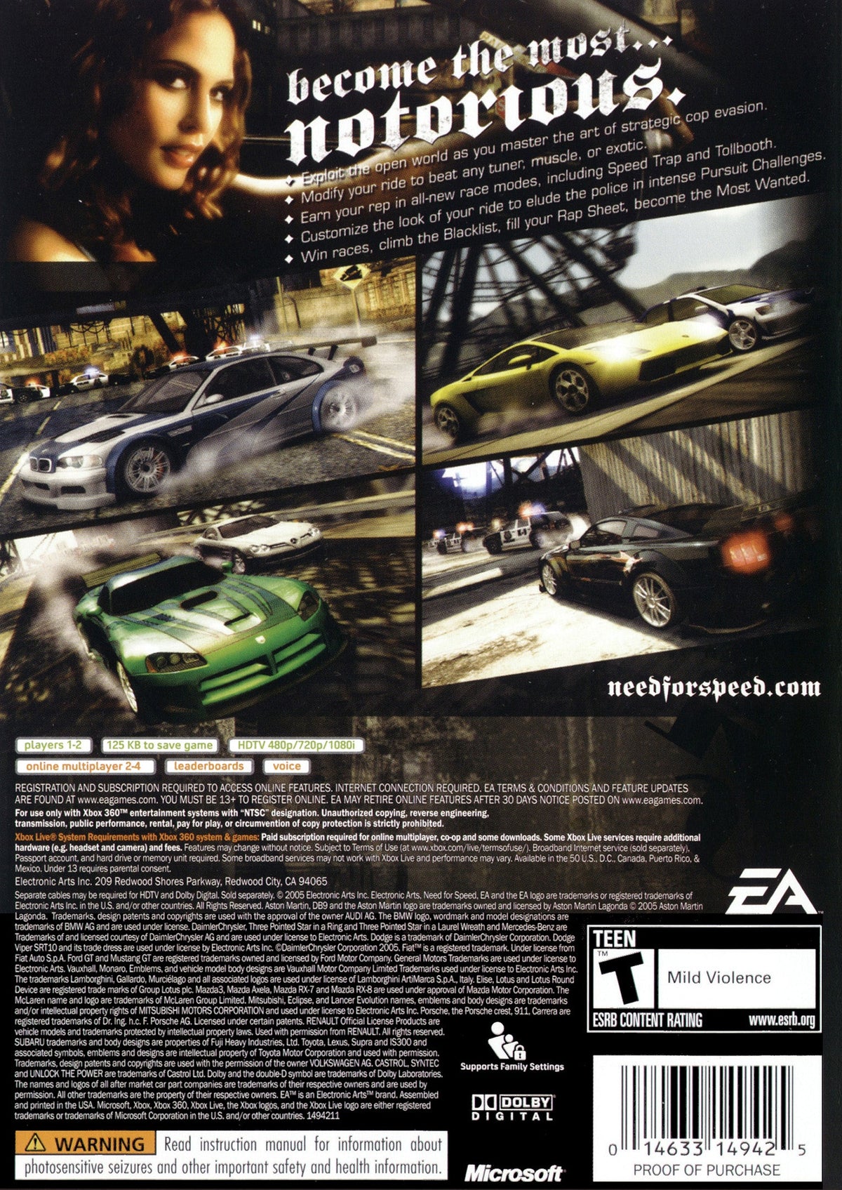 Need For Speed Most Wanted Xbox 360