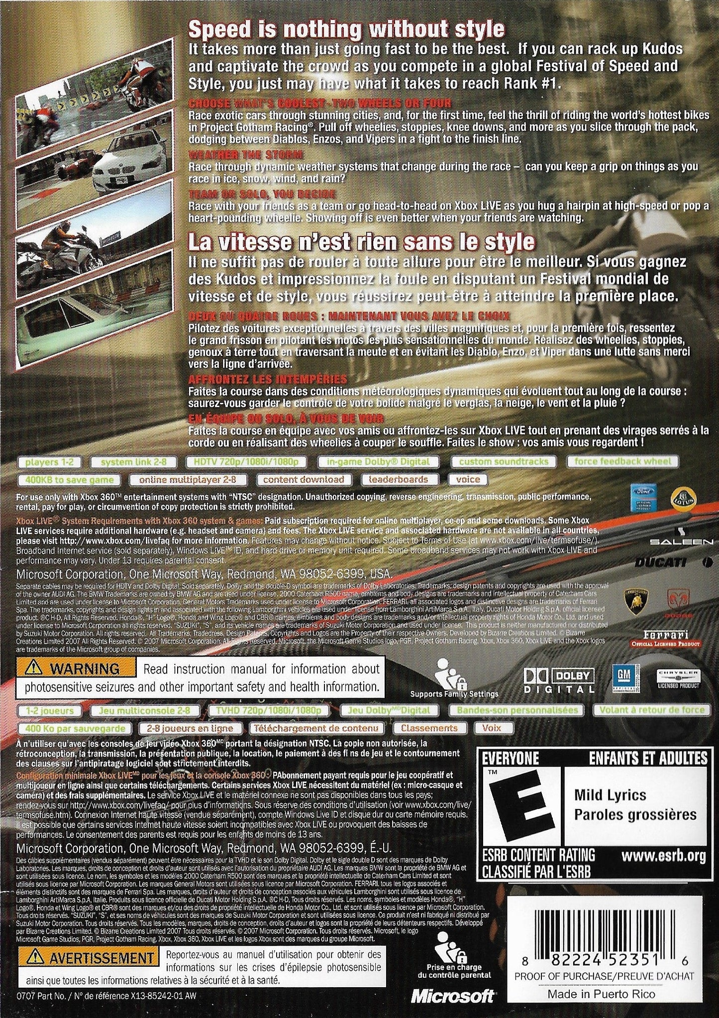 Project Gotham Racing 4 Xbox 360