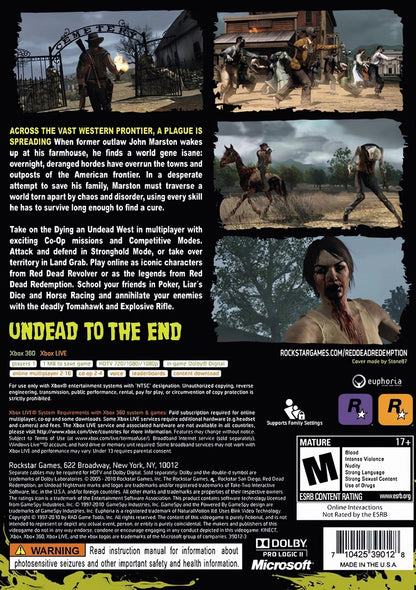 Red Dead Redemption Undead Nightmare Xbox 360