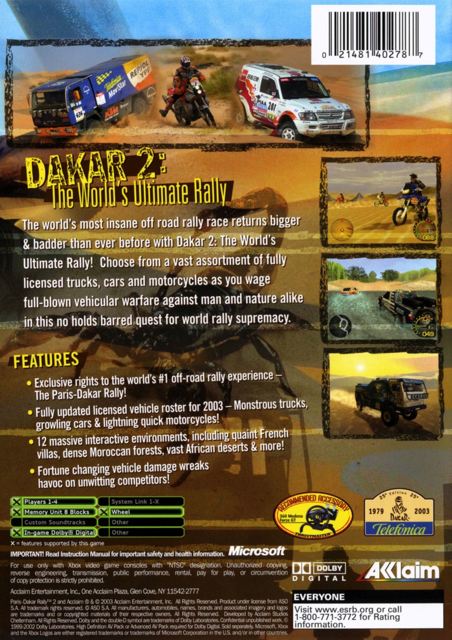 Dakar 2 Rally Xbox