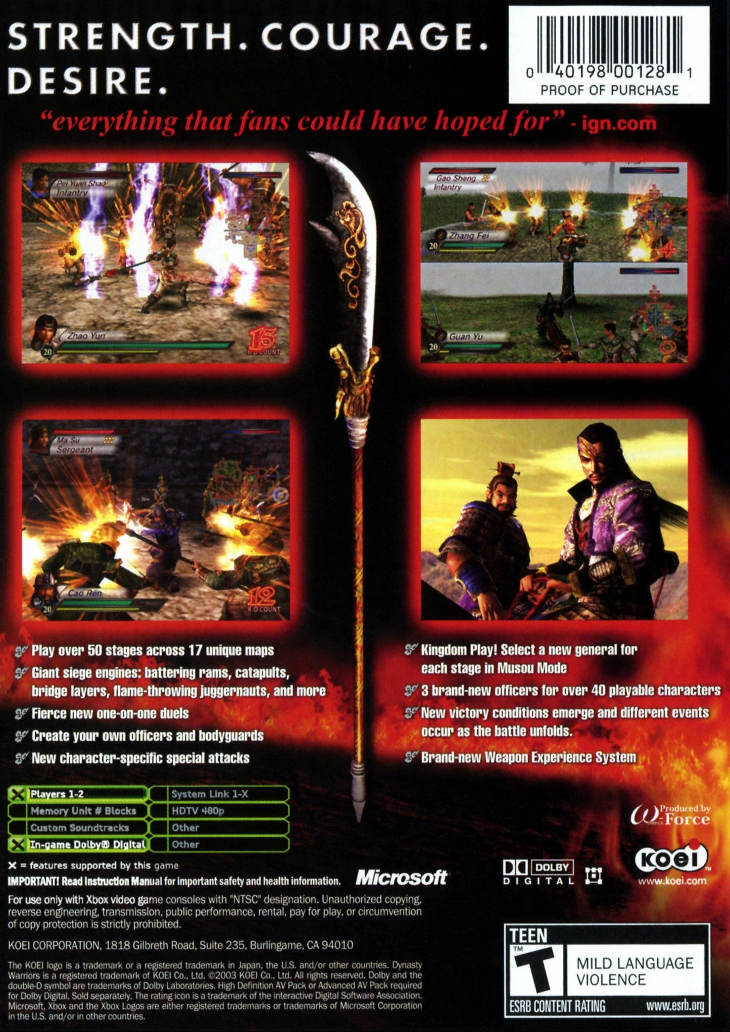 Dynasty Warriors 4 Xbox