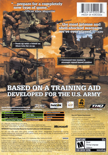 Full Spectrum Warrior Xbox