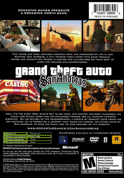 Grand Theft Auto San Andreas Xbox