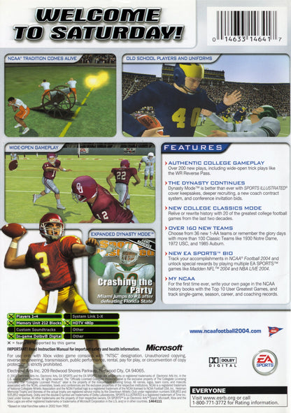 NCAA Football 2004 Xbox