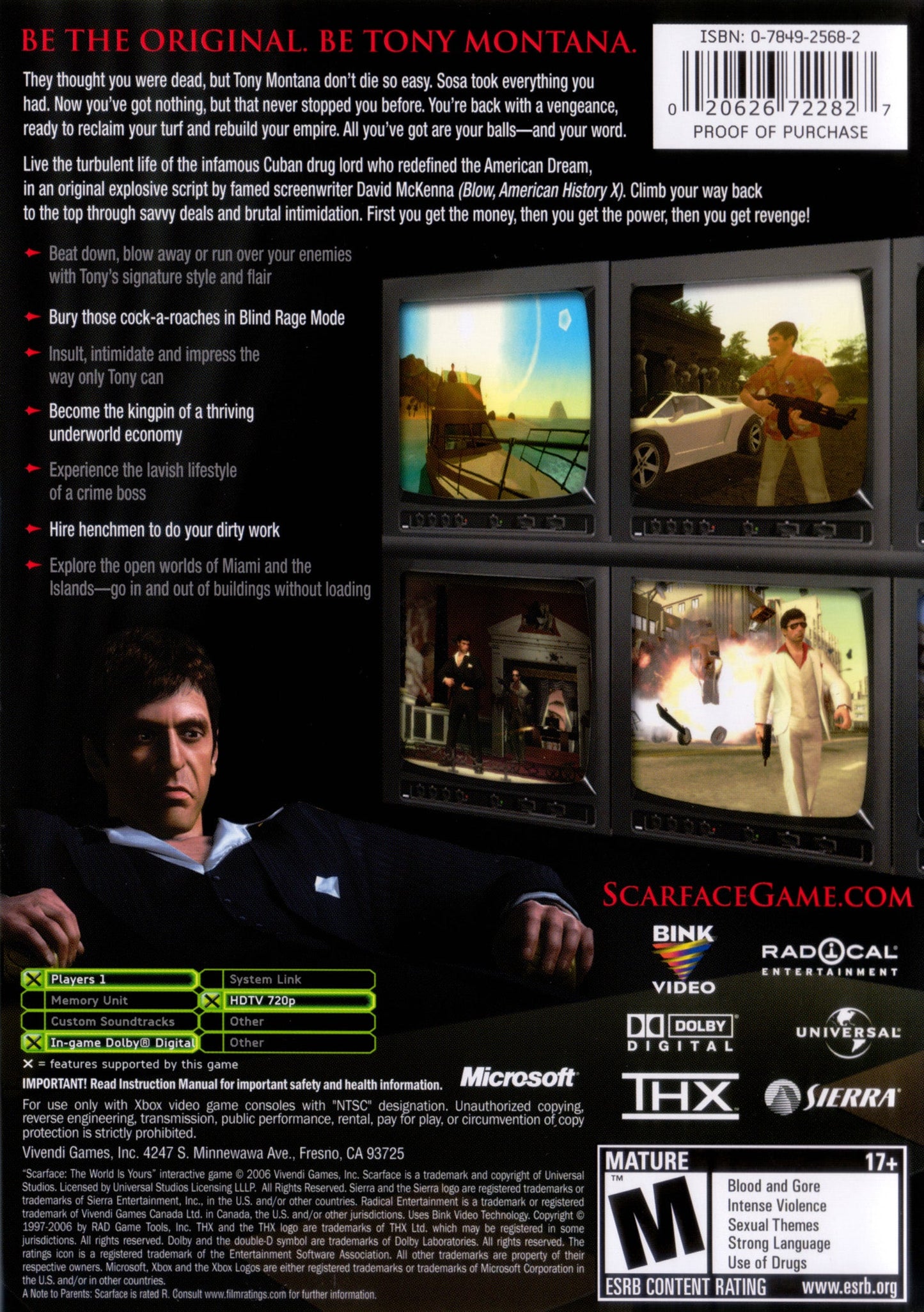 Scarface The World Is Yours Xbox