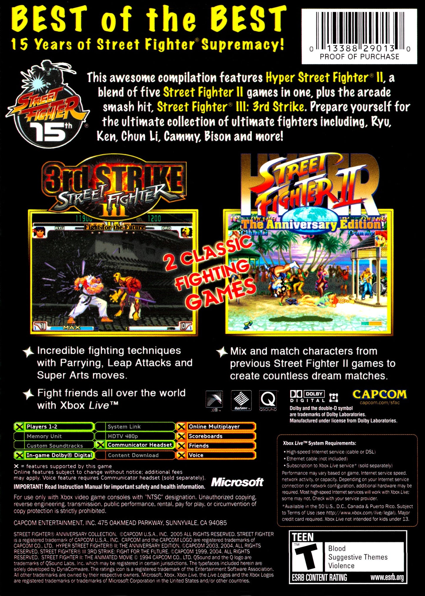 Street Fighter Anniversary Collection Xbox