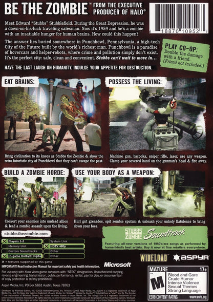 Stubbs The Zombie In Rebel Without A Pulse Xbox