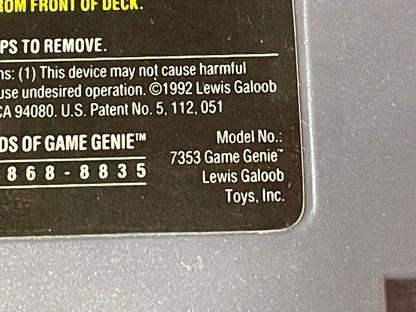 Game Genie Model 7353 Video Game Enhancer Super Nintendo