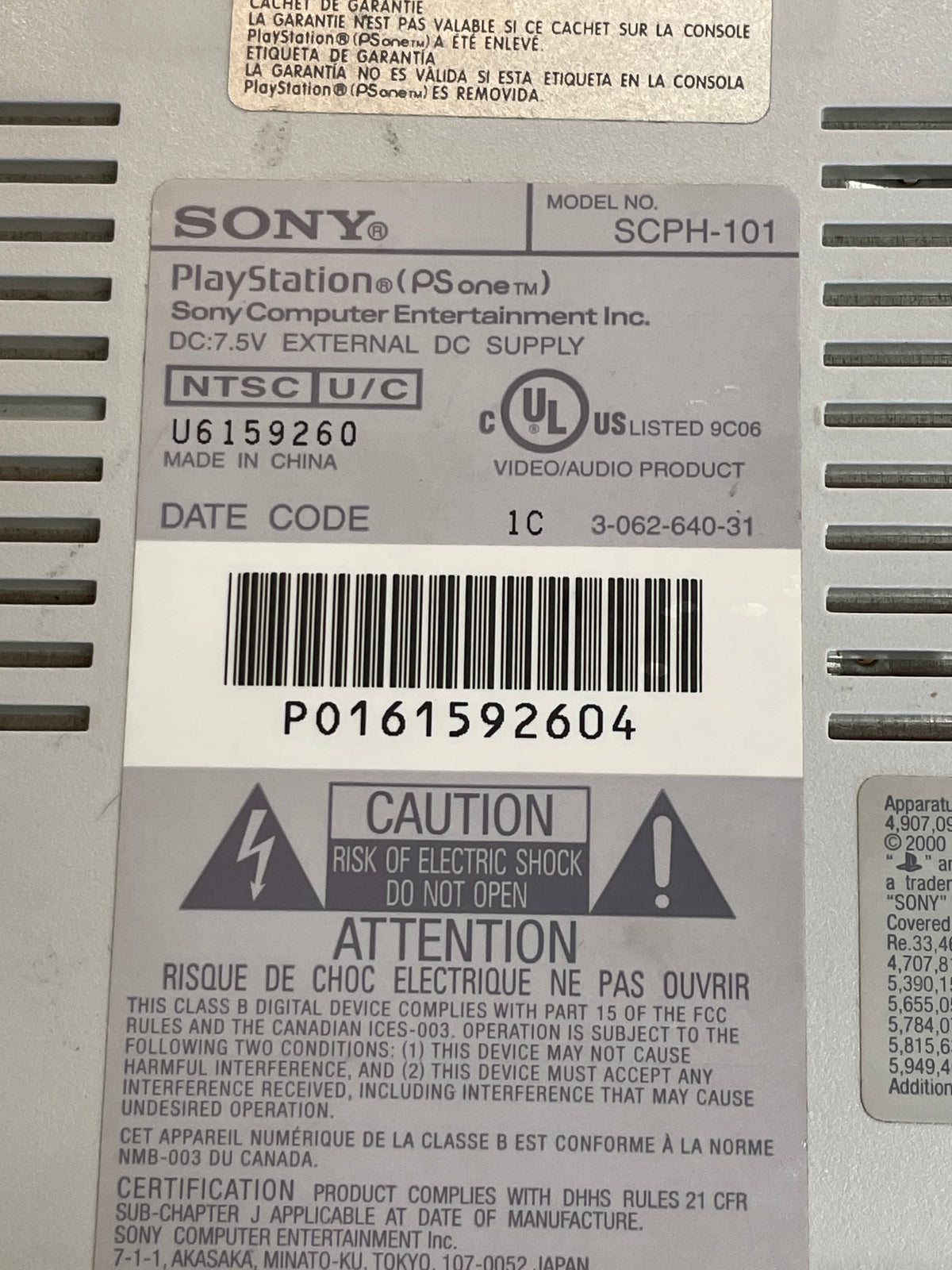 PSOne Slim System Playstation SCPH-101