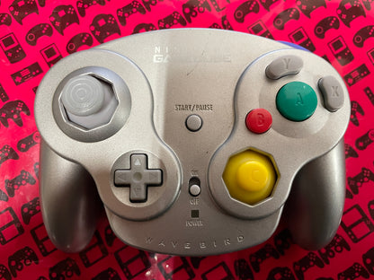 Silver Wavebird Wireless Controller Nintendo Controller (DOL-004 + Receiver DOL-005) Gamecube