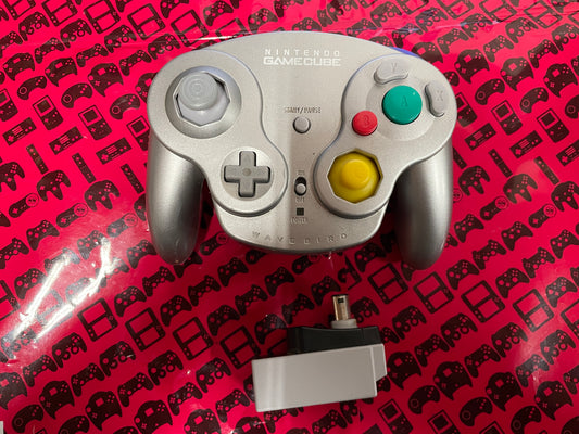 Silver Wavebird Wireless Controller Nintendo Controller (DOL-004 + Receiver DOL-005) Gamecube